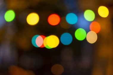 şehir gece ışık bokeh ve ışık arka plan bulanık