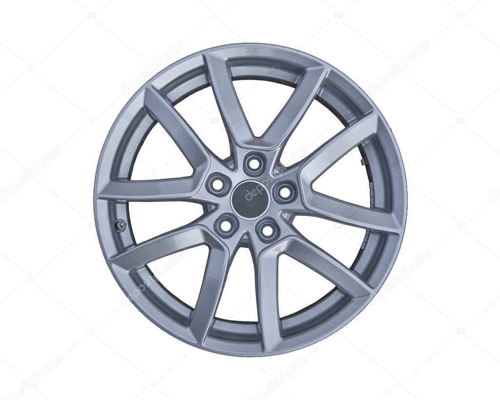 Car tire aluminum automobile type isolated