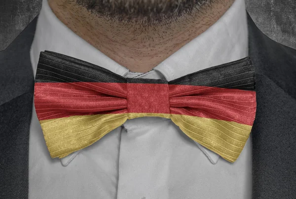 Germany national flag on bowtie business man suit