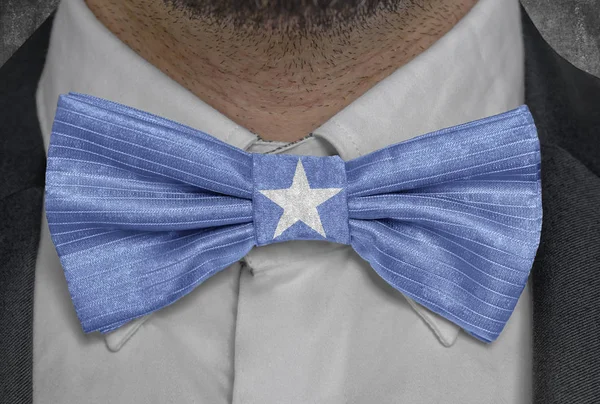 National flag of Somalia on bowtie business man suit