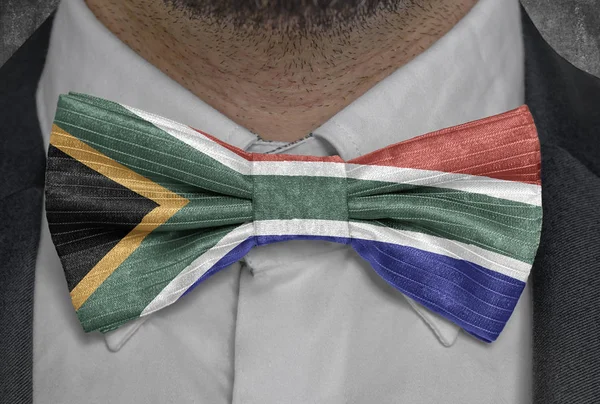 Nemzeti Zászlót Dél Afrikai Értékesíti Üzletember Ruha — Stock Fotó