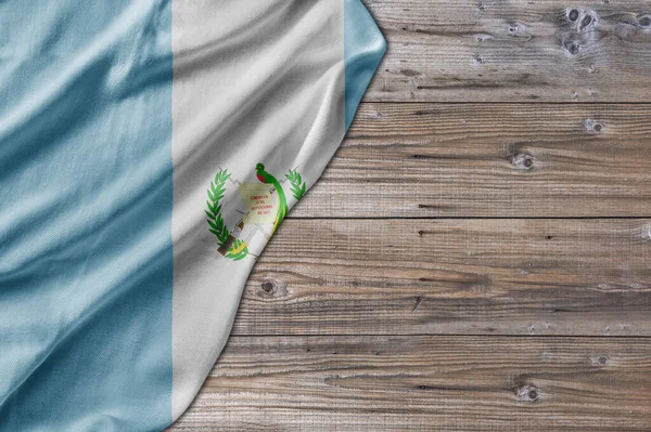 Wooden Pattern Old Nature Table Board Guatemala Flag — Stock Photo, Image