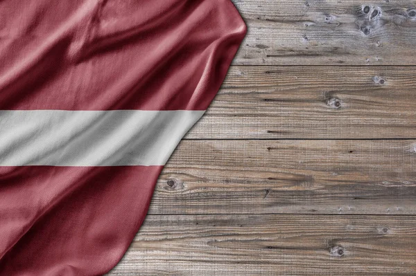 Wooden Pattern Old Nature Table Board Latvia Flag — Stock fotografie