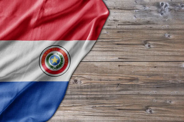 Wooden Pattern Old Nature Table Board Paraguay Flag — 스톡 사진