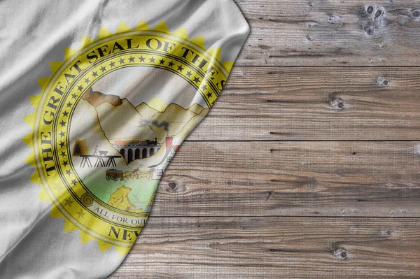 United States Country State Nevada Seal Old Wooden Pattern Table — Stock Photo, Image
