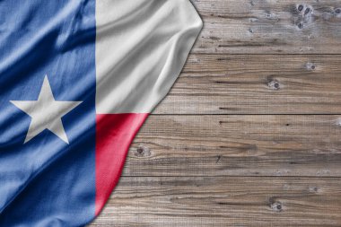 United States country state Texas on old wooden pattern table board 