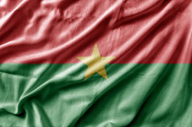 Waving detailed national country flag of Burkina Faso