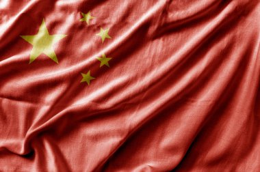 Waving detailed national country flag of China