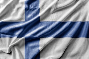 Waving detailed national country flag of Finland