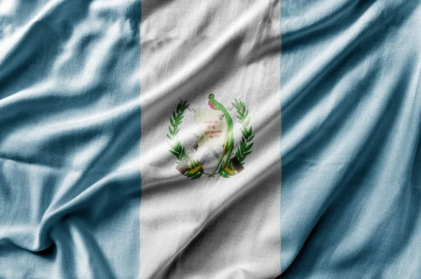 Waving Detailed National Country Flag Guatemala — Stock Fotó