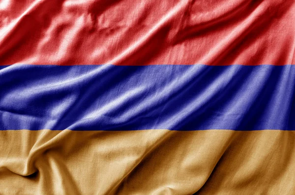 Waving Detailed National Country Flag Armenia — Stok fotoğraf