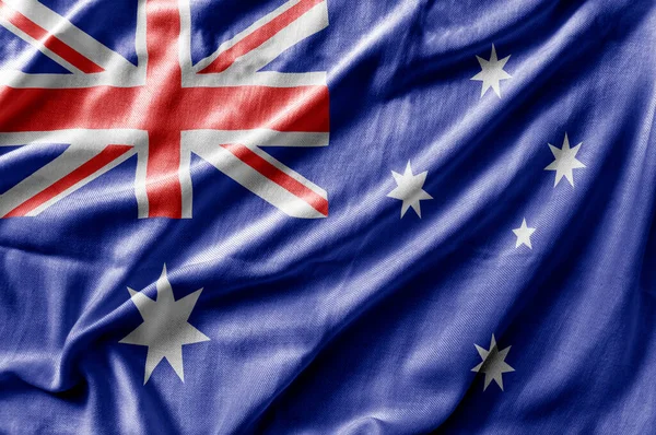 Waving Detailed National Country Flag Australia — Stok fotoğraf
