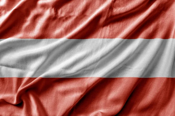 Waving Detailed National Country Flag Austria — Zdjęcie stockowe