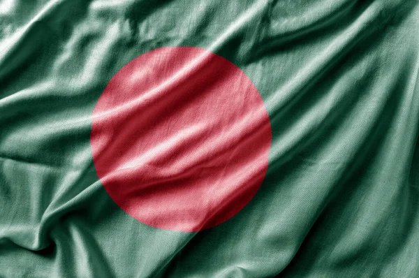 Waving Detailed National Country Flag Bangladesh — Stock Fotó