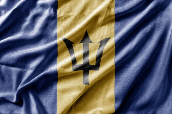 Waving detailed national country flag of Barbados