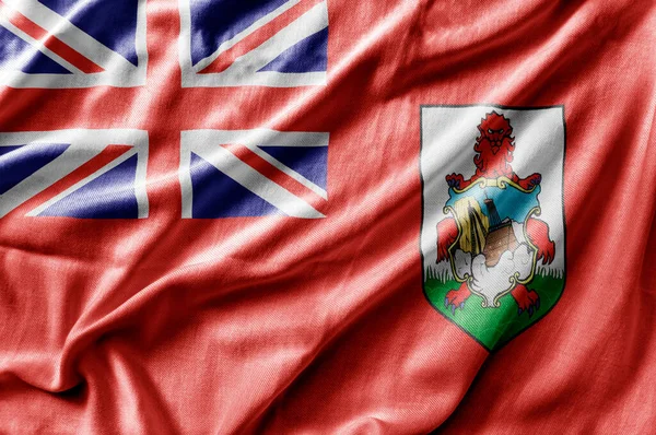 Waving Detailed National Country Flag Bermuda — Stock Fotó