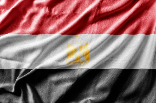 Waving Detailed National Country Flag Egypt — Stockfoto