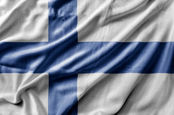 飘扬着芬兰的国旗 — 图库照片