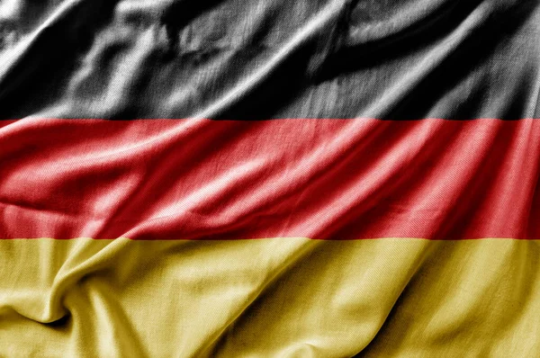 Ondeando Bandera Nacional Detallada Alemania —  Fotos de Stock