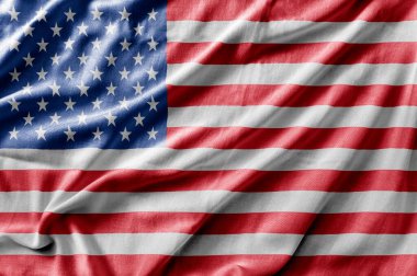 Amerika Birleşik Devletleri 'nin ulusal bayrağını sallıyor.