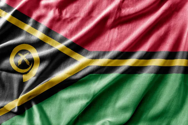 摇曳瓦努阿图的详细国旗 — 图库照片