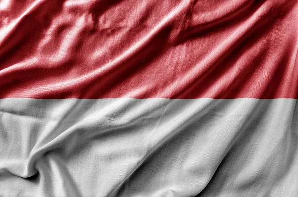 インドネシアの詳細な国旗を振る — ストック写真