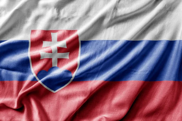 Lengő Részletes Nemzeti Zászló Szlovákia — Stock Fotó