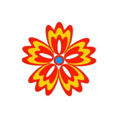 Çiçek simgesi. Beyaz arka plan üzerinde izole. Vektör çizim.