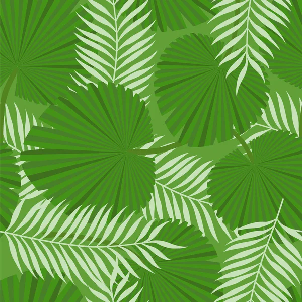 Feuilles Tropicales Jungle Modèle Sans Couture Illustration Vectorielle — Image vectorielle