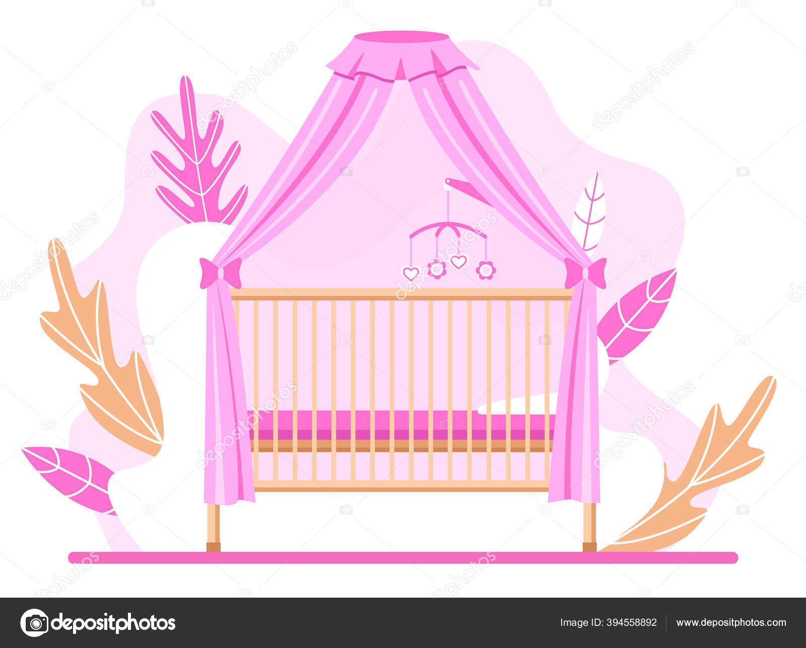 baby cot with cradle