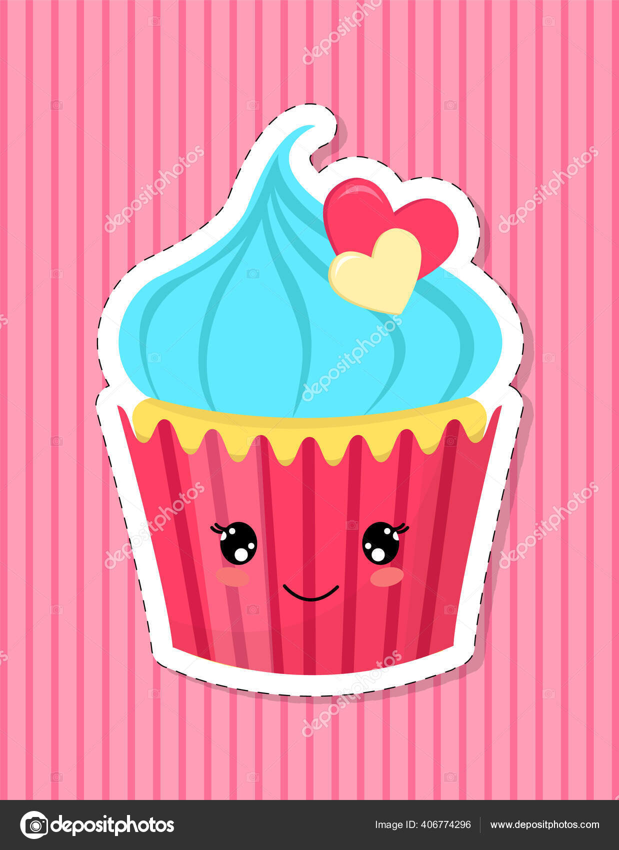 Como Desenhar Um Cupcake De Chocolate Com Um Rosto Bonito Para