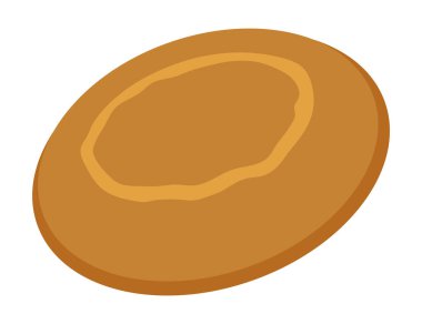 Bir somun ekmek. Beyaz arka planda izole edilmiş. Vektör illüstrasyonu.