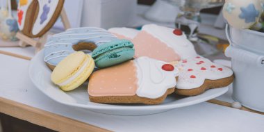 sır yakın çekim ile renkli gingerbread. 