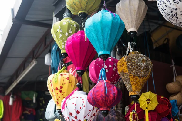 Lanternas chinesas para venda close-up — Fotografia de Stock