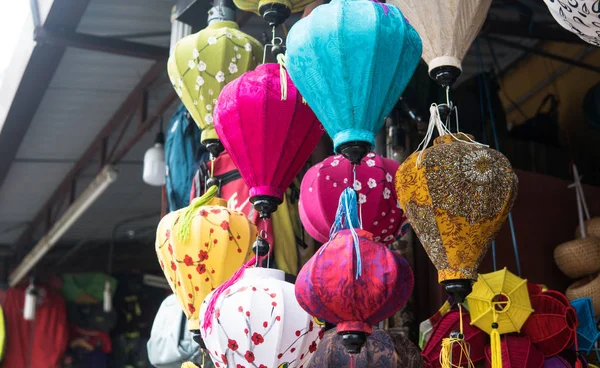 Lanternas chinesas para venda close-up — Fotografia de Stock