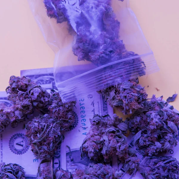 Uma libra de cannabis orgânica — Fotografia de Stock