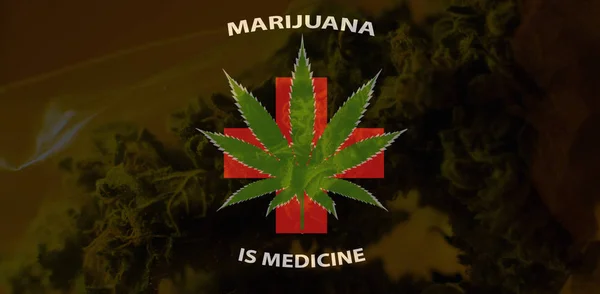 La marihuana es un concepto de medicina. EE.UU. marihuana legalizar — Foto de Stock