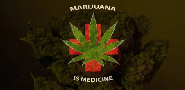 La marihuana es un concepto de medicina. EE.UU. marihuana legalizar — Foto de Stock