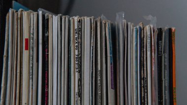 vinil toplama. Özel vinil müzik koleksiyonu.