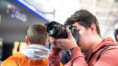 Kiev, Ukrayna -28 Eylül 2019 : Cee 2019, phot yeni modeller