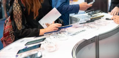 Kiev, Ukrayna -28 Eylül 2019 : Cee 2019. M modern modeller