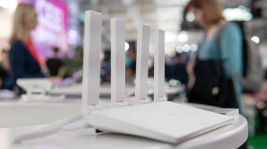 Kiev, Ukrayna -28 Eylül 2019 : Cee 2019. Beyaz internet rou