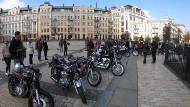 Kyiv Ukraine September 2019 Der Vornehme Gentleman Ride Charity Treffen — Stockvideo