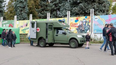 Kyiv, Ukrayna - 6 Ekim 2019: Kontrat kolu performansı