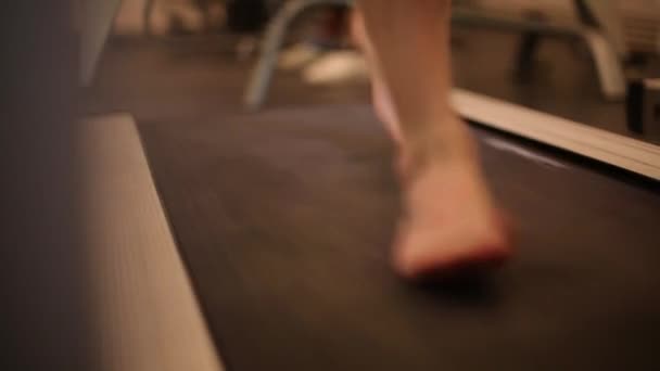 barefoot on a treadmill
