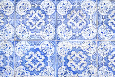 Geleneksel portekizce dekoratif fayans azulejos.