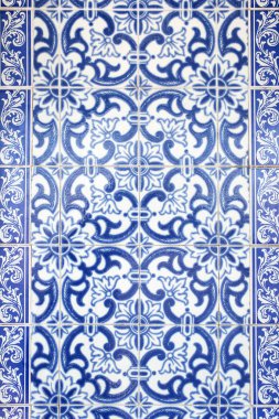 Geleneksel portekizce dekoratif fayans azulejos.