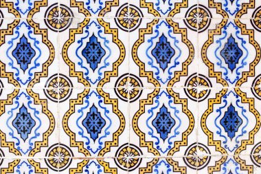 Geleneksel portekizce dekoratif fayans azulejos.