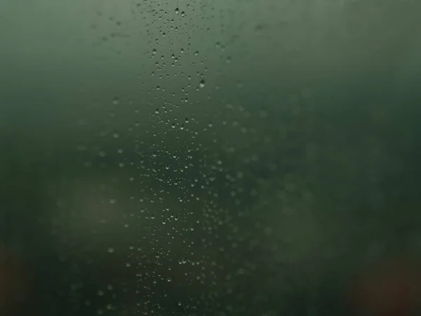 Gocce Pioggia Stagione Delle Piogge Sulle Finestre — Foto Stock
