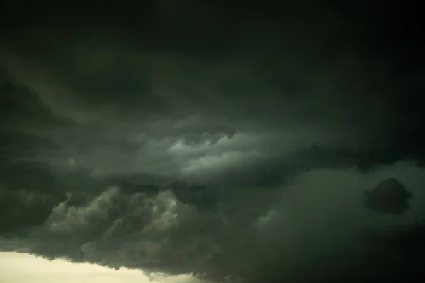 Thick Dark Scary Storm Clouds Sky — Stock Photo, Image